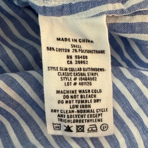 Theory women’s blue and White Striped Button Down Shirt - Picture 3 of 3